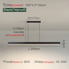 Nordic Modern Dining Chandelier LED Strip Lamps for Home, Office, and Restaurant Lighting