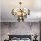 Smoke Grey Glass Ceiling Chandelier - Nordic Modern Indoor Style Lighting