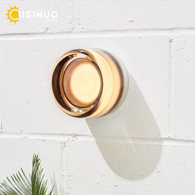 Round Glass LED Wall Sconce for Indoor Outdoor Lighting Décor