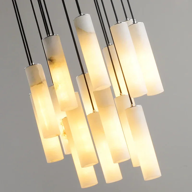 Nordic Marble Pendant Light | Adjustable Wire Loft Lamp