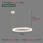 Simple Modern LED Chandelier - Luxury Nordic Design for Living Room, Bedroom, and Restaurant