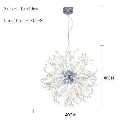 Dandelion Chandelier LED Pendant Lamp for Dining Room Bedroom Shops