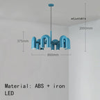U-shaped Iron Chandelier Modern Minimalist LED Lighting for Home and Restaurant