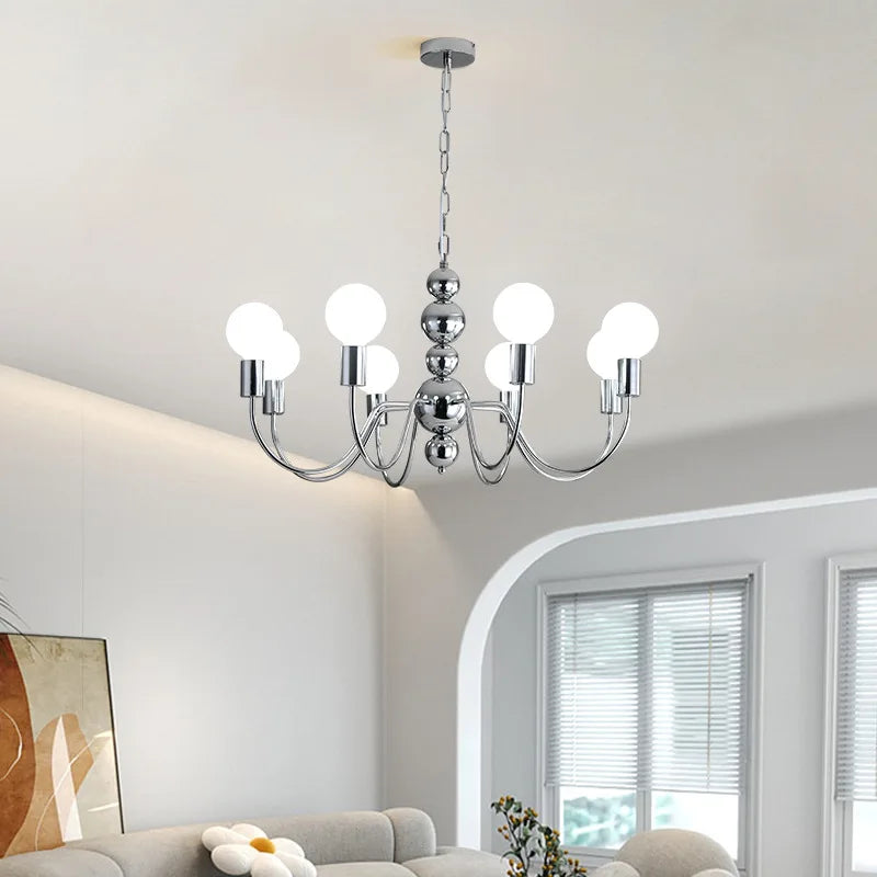 Sphere Chandelier: Modern Medieval Style Pendant Lighting for Living Room and Bedroom