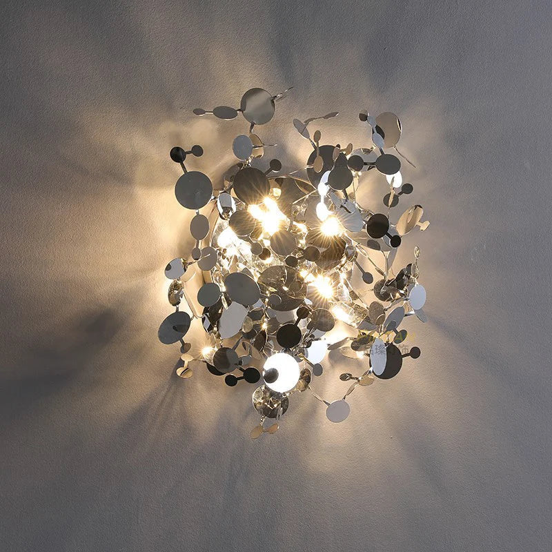Leaf Sequin Ceiling Chandelier for Modern Living Room, Restaurant, Bar, and Shop Window
