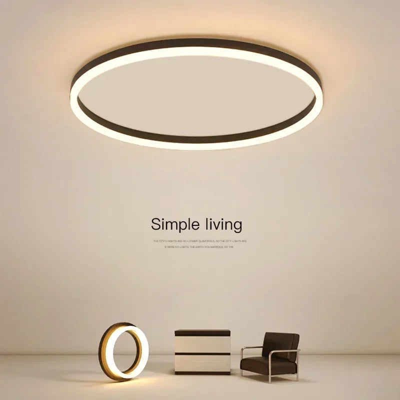 Modern Round Bedroom LED Ceiling Light for Living Room Study, Home Decor Lighting
