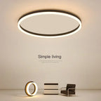 Modern Round Bedroom LED Ceiling Light for Living Room Study, Home Decor Lighting
