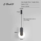 Nordic Black Pendant Lamp for Bedroom Decoration