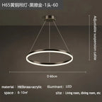 Nordic Circular Chandelier Hanging Pendant Light for Living Room and Dining Room