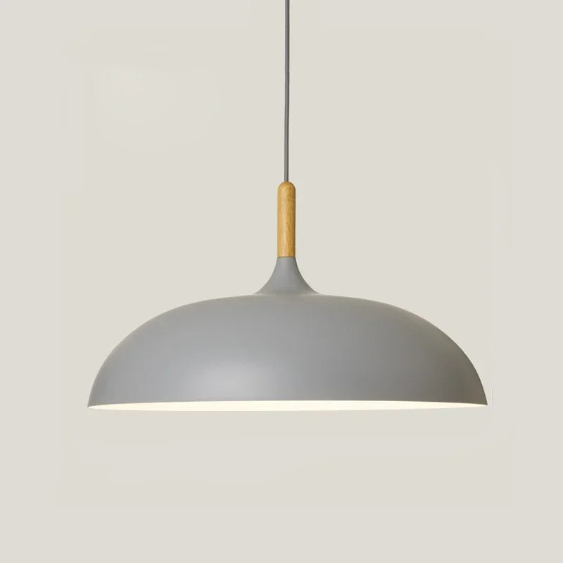 Minimalist Wooden & Aluminum Pendant Lamp for Living Room, Bedroom, Study & Corridor