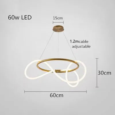 LED Long Hose Chandelier for Dining Room Kitchen Bar Pendant Lamp