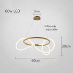 LED Long Hose Chandelier for Dining Room Kitchen Bar Pendant Lamp