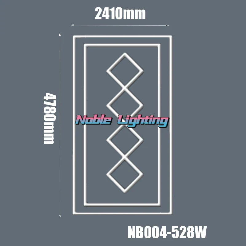 Hexagon LED Ceiling Light for Home Garage and Commercial Systems