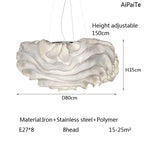 Nevo Chrome Chandelier: Nordic Design Aluminum LED Pendant Light for Home, Restaurant