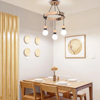 Wooden 3-Head Industrial Pendant Chandeliers for Home Decor