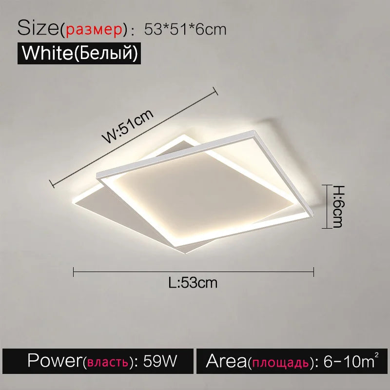 LED Ceiling Lamp Set - Modern Minimalist Nordic Bedroom Living Room Lighting