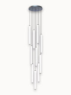 Loft Black Chandelier: Acrylic Villa Ceiling Lamp for Living Room & Staircase