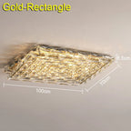 Crystal Ceiling Lamp: Modern Minimalist Indoor LED Lighting for Living Room, Dining & Bedroom