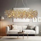 Crystal Sunflower Branch Chandelier: Luxurious Indoor Branch-Shaped Light