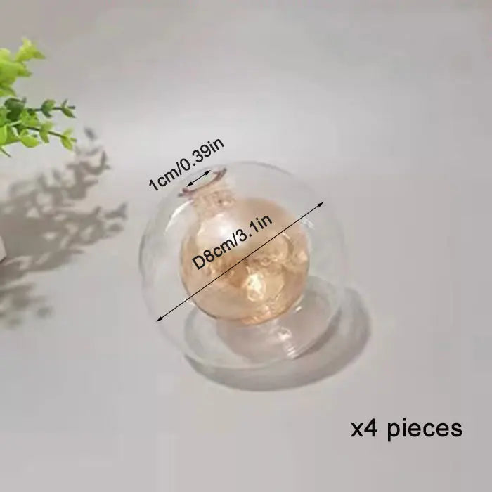 1/4/8pcs Pack 1cm Opening G4 Glass Shade Replacement Globes for Chandelier