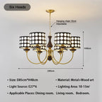 Polka Dots Chandelier: Retro Minimalist Round Pendant Lamp for Home & Restaurant