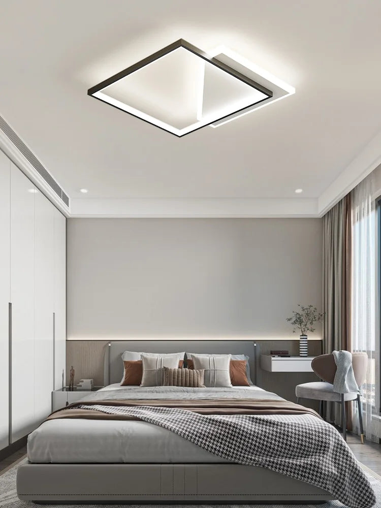 Geometric LED Ceiling Lamp | Modern Nordic Bedroom Study Light