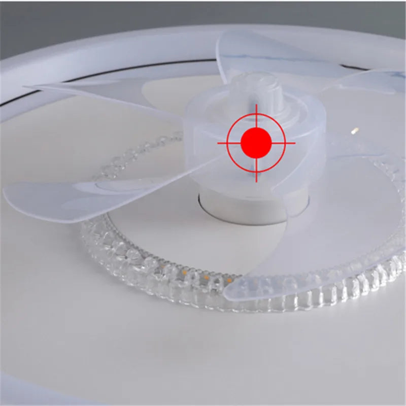 Modern White Ceiling Fan Light 120W LED Remote Control Dimmable Chandelier Fan