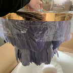 Nordic Feather Circle Chandelier for Marriage Bedroom and Home Decor Lighting