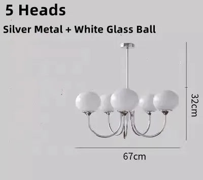 Glass Ball Chandelier: Creative Bauhaus Arts for Girls Bedroom & Home Decor