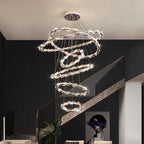Modern Crystal LED Ceiling Chandelier Light Set for Stylish Indoor Lighting