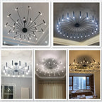 Nordic Modern Chandelier Minimalist Ceiling Light for Living Room Bedroom Dining Home