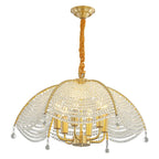 Copper Crystal Chandelier: Luxurious New American French Style Livingroom Lighting