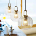 Glass Stripe LED Pendant Lights for Stylish Indoor Home Decor