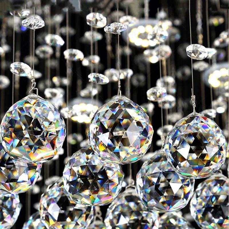 Modern Crystal Chandelier LED Lights Elegant Hotel Hall Lighting