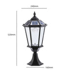 Solar LED Outdoor Villa Column Lamp - Retro Style Pillar Garden Street Light