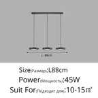 Modern LED Circle Pendant Chandelier for Dining Room & Kitchen