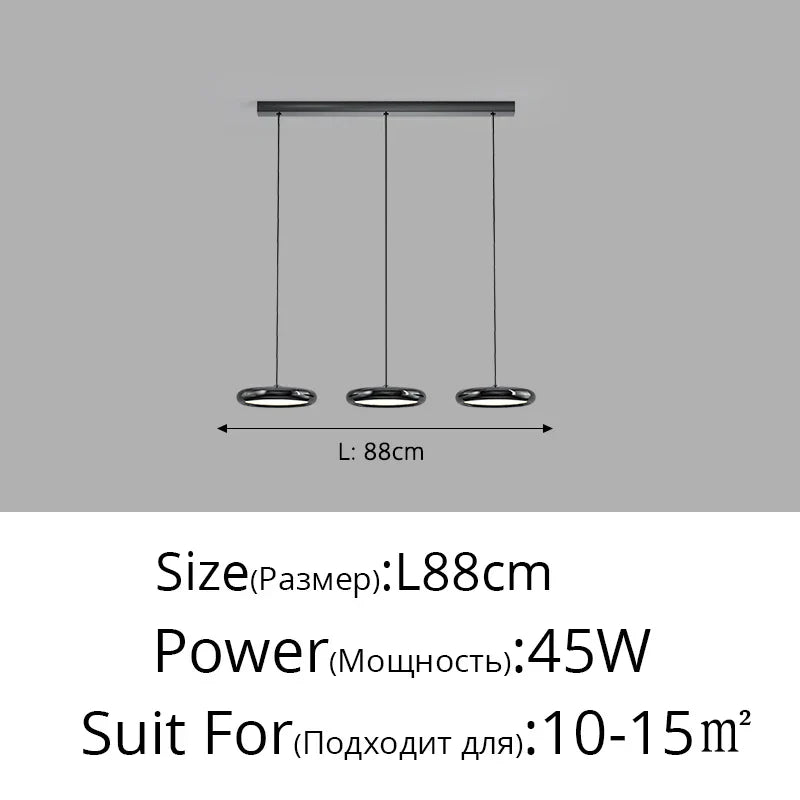 Modern LED Circle Pendant Chandelier for Dining Room & Kitchen