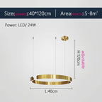 Modern Semicircle LED Chandelier Stainless Steel Lighting