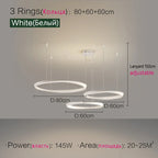 Modern Minimalist Ring Chandelier for Living Room, Bedroom, and Restaurant