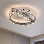 Crystal Ceiling Lamp: Modern Luxury Dimmable Lighting for Living Dining Bedroom