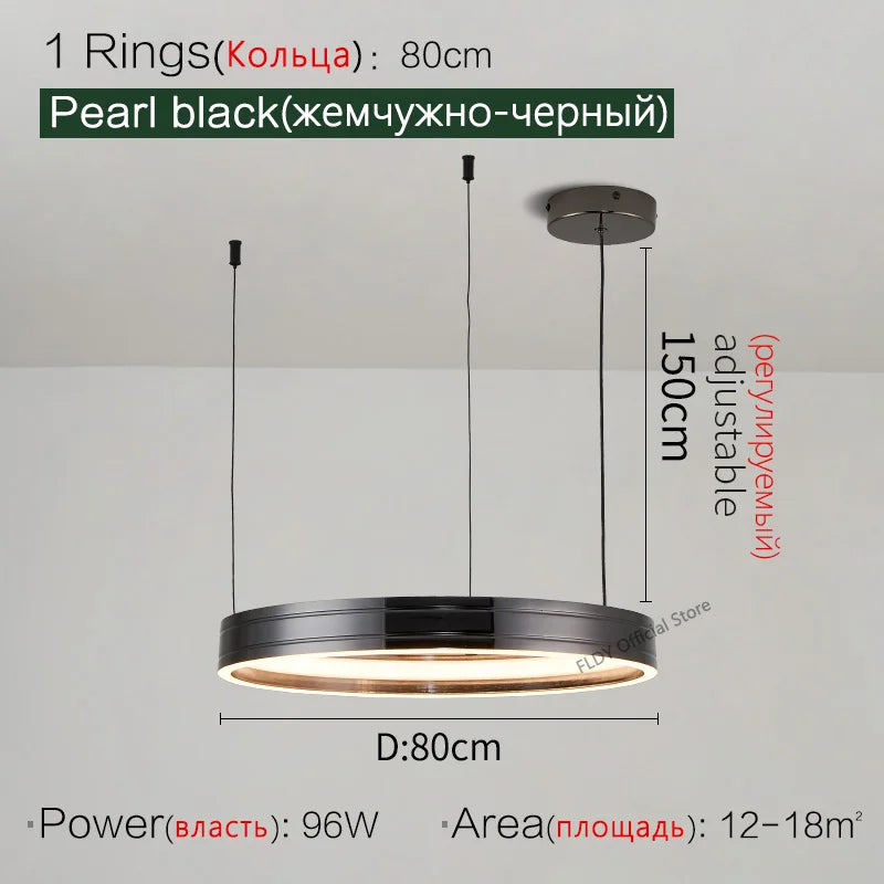Modern Nordic Round Ceiling Chandelier Dining Bedroom Kitchen Lighting Lamps