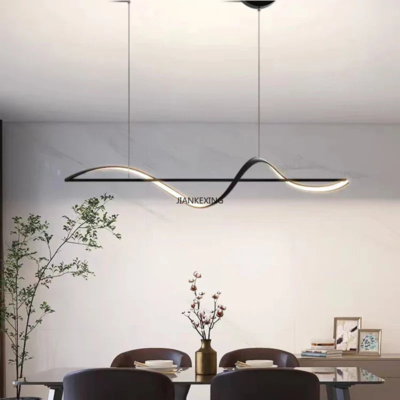 Minimalist Strip LED Pendant Lights for Living Room Dining Room Kitchen Decor