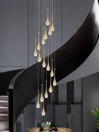 Crystal Chandelier: Modern LED Pendant Light for Villa Living Room and Attic