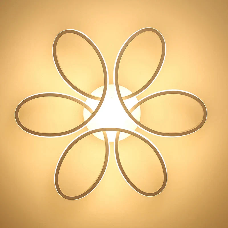 Flower Chandelier: Remote Control LED Ceiling Lamp for Modern Nordic Bedroom & Living Room
