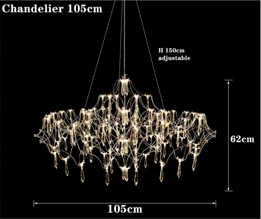 Starry Crystal Chandelier Ceiling Light for Luxury Living Spaces