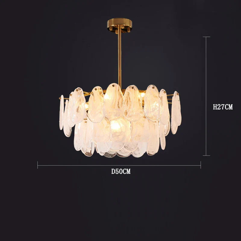 Modern Frosted Glass Ceiling Chandelier Pendant Lamp for Living Room Home Decor