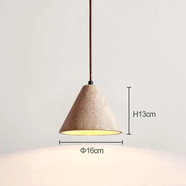 Yellow Travertine Bedside Pendant Light