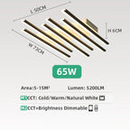 Modern LED Strip Ceiling Chandelier for Living Room, Office, Restaurant, and Bar