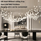Ceramic Petal Hanging Chandelier - Elegant Décor for Hotel, Restaurant, and Home