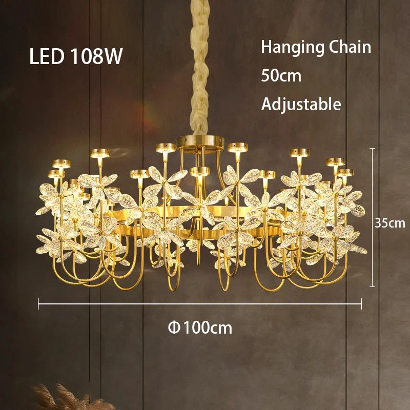 Butterfly Chandelier: Modern LED Dimmable Pendant Lamp Luxe Crystal Decor-Light 2024